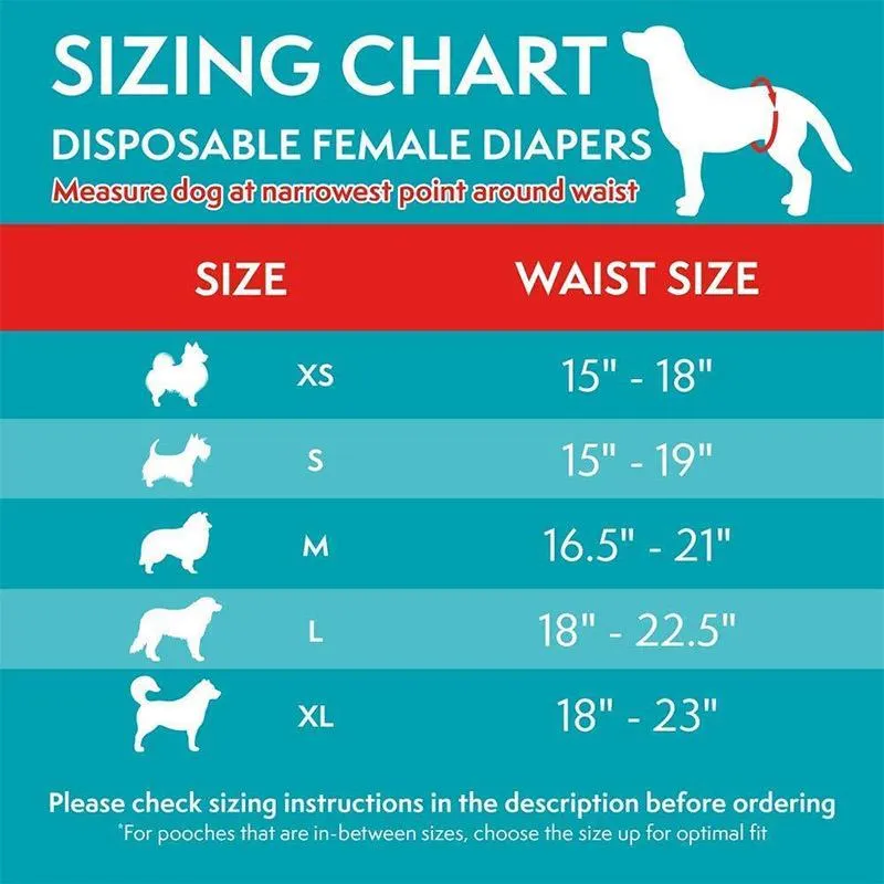 Simple Solution Disposable Dog Diapers, 12 Pcs