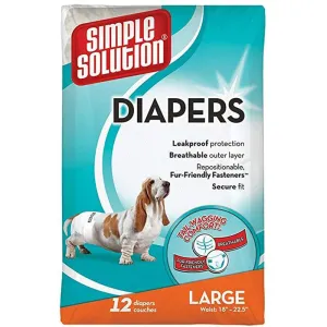 Simple Solution Disposable Dog Diapers, 12 Pcs