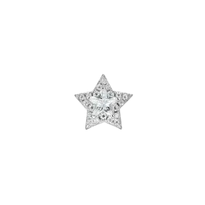Single Moissanite Halo Star Stud Earring