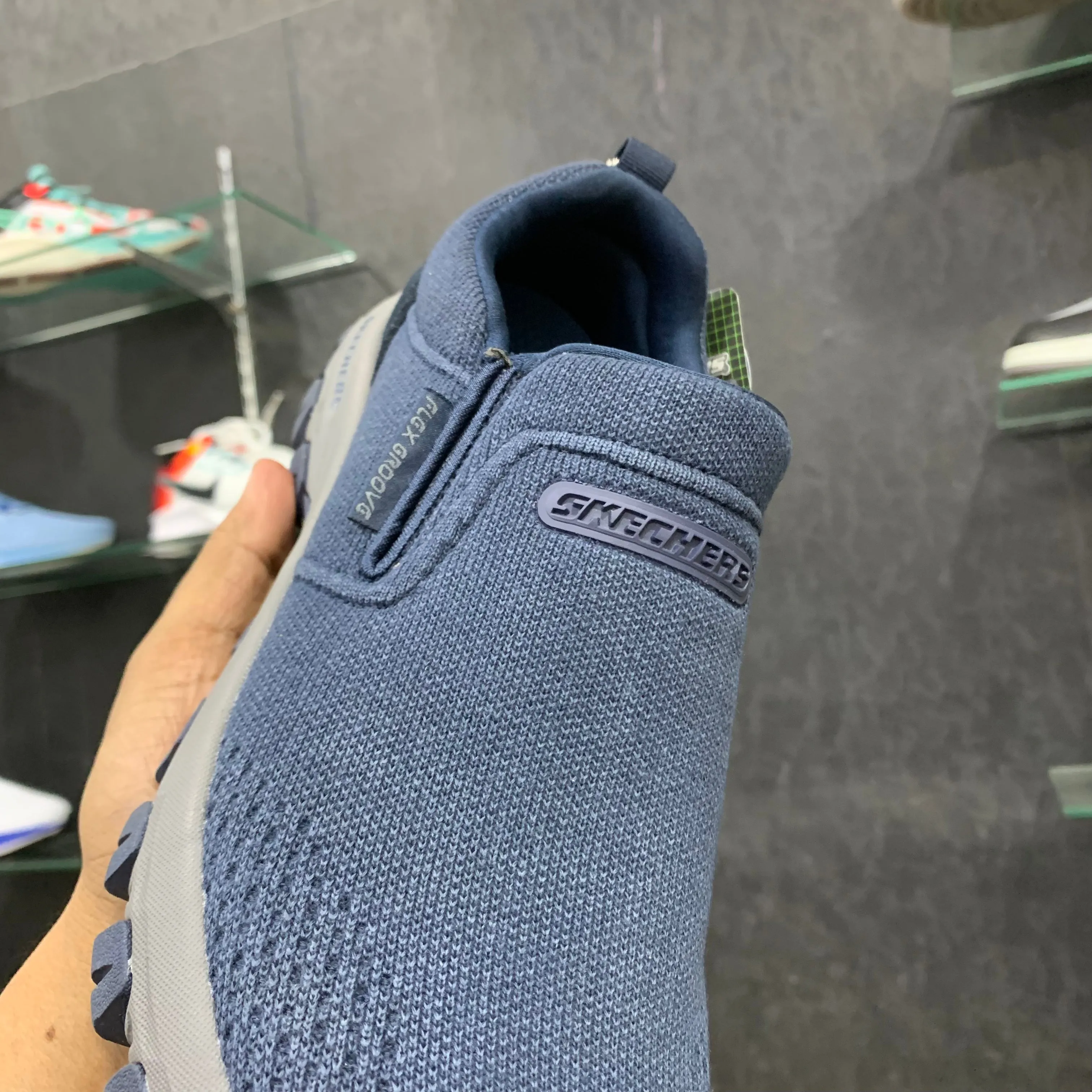 Sketcher DLux Trail Goodyear Sole "Navy"