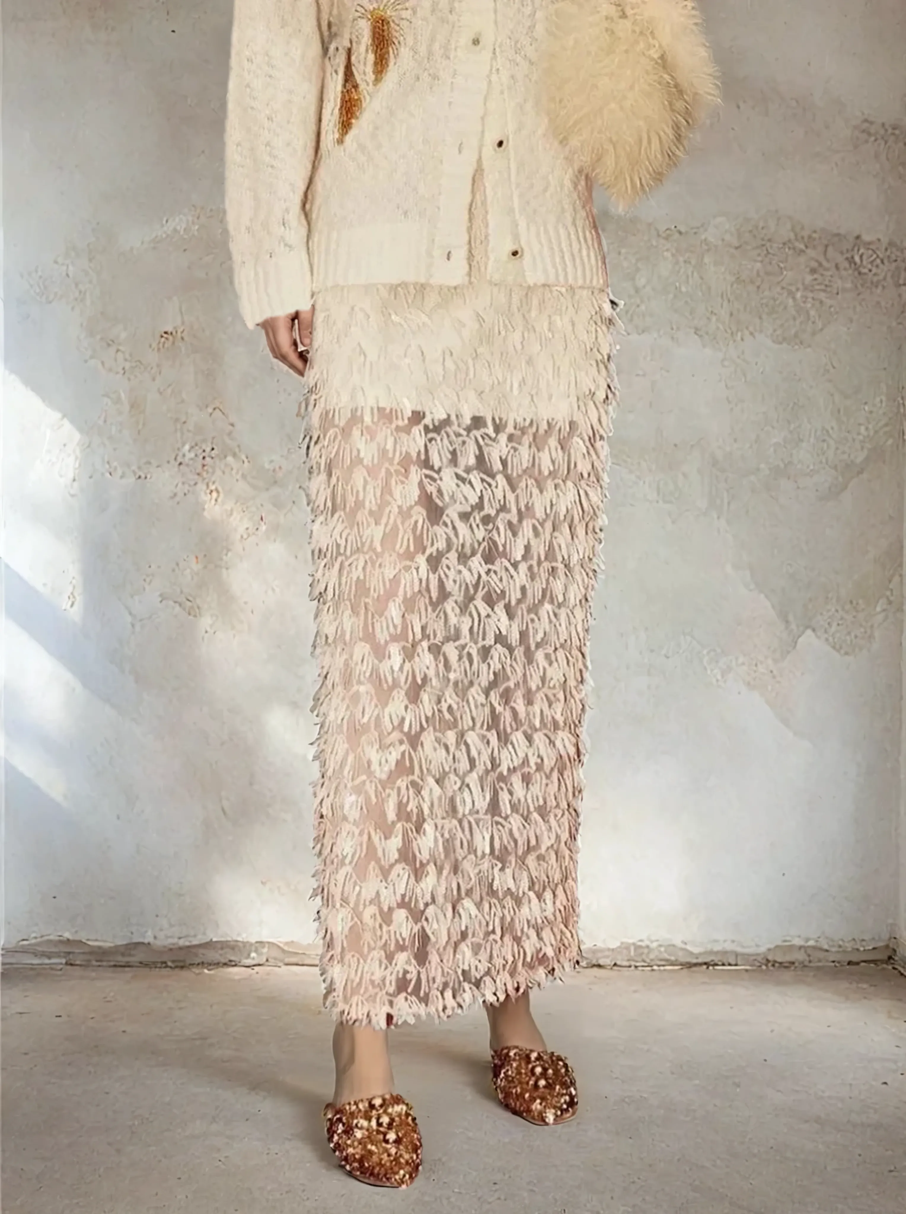 Snowflake Sheer Skirt