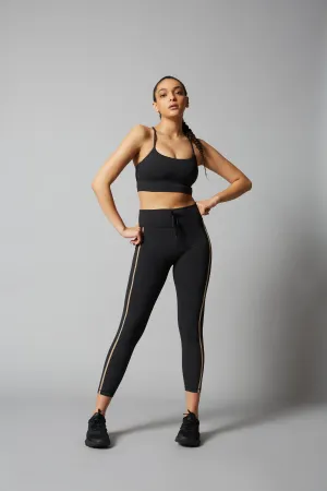 Solar 7/8 Legging - Black & Sand