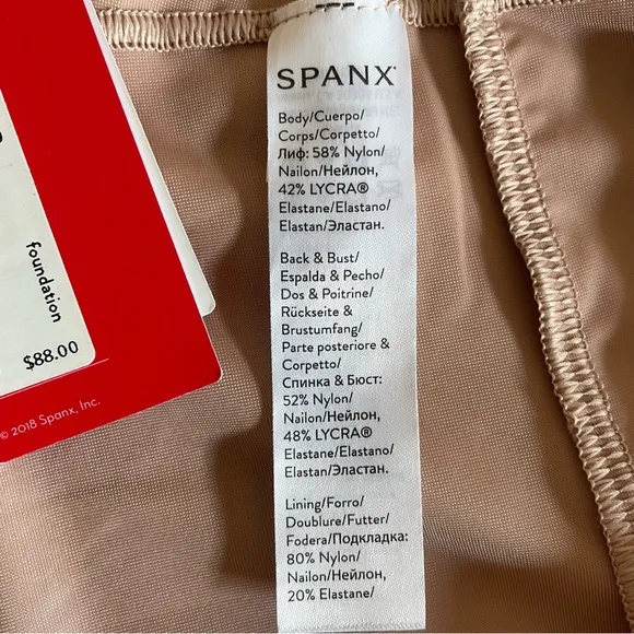 Spanx Open Bust Full Slip in Foundation Size XS Style 10178R Neutral Shapewear