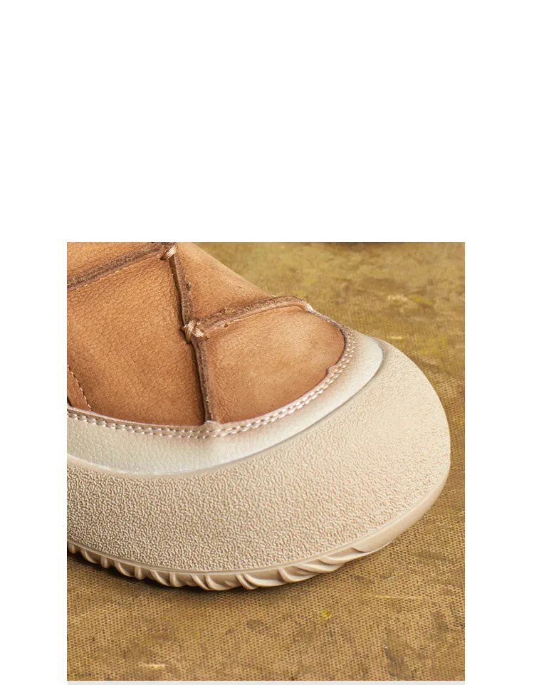 Spring Round toe Color Matching Comfort Slip-on Flats
