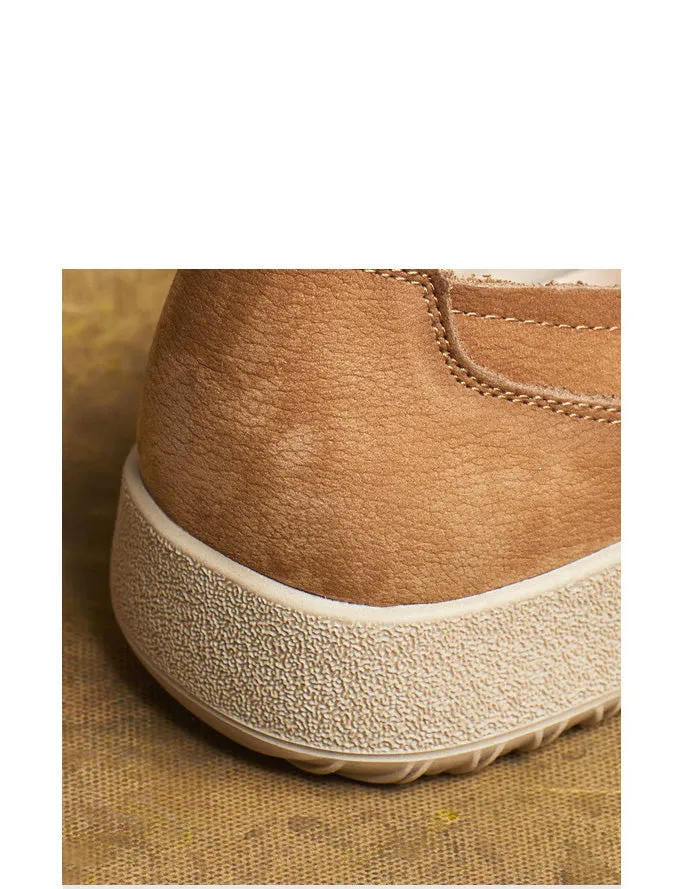 Spring Round toe Color Matching Comfort Slip-on Flats