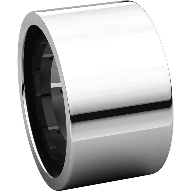 Sterling Silver 12mm Flat Comfort Fit Band, Size 11.5