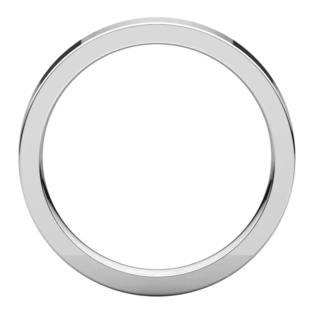 Sterling Silver 3mm Flat Band, Size 6.5