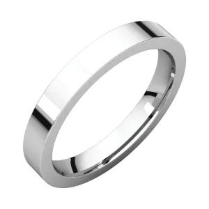 Sterling Silver 3mm Flat Band, Size 6.5