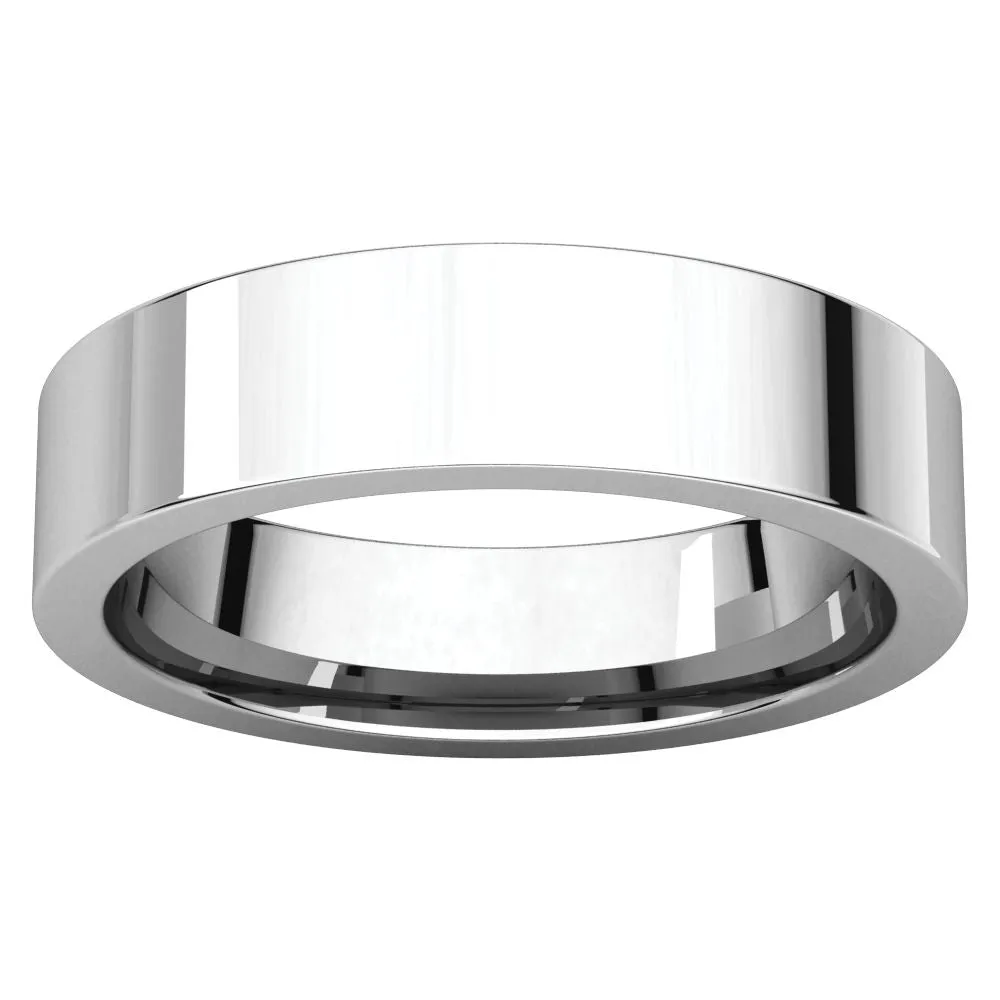 Sterling Silver 5mm Flat Band, Size 5