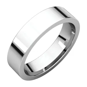 Sterling Silver 5mm Flat Band, Size 5