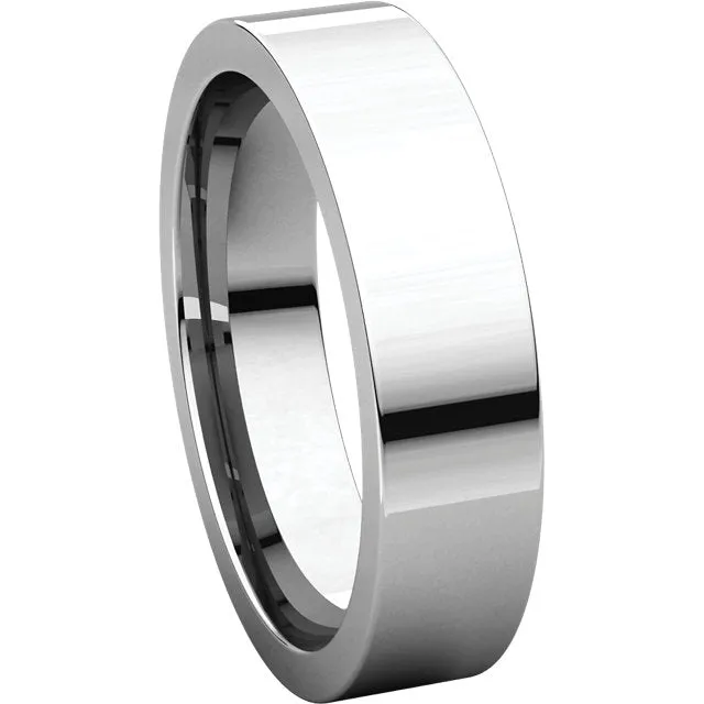 Sterling Silver 5mm Flat Band, Size 5