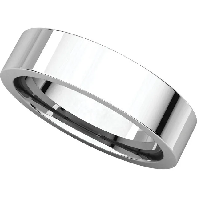Sterling Silver 5mm Flat Band, Size 5