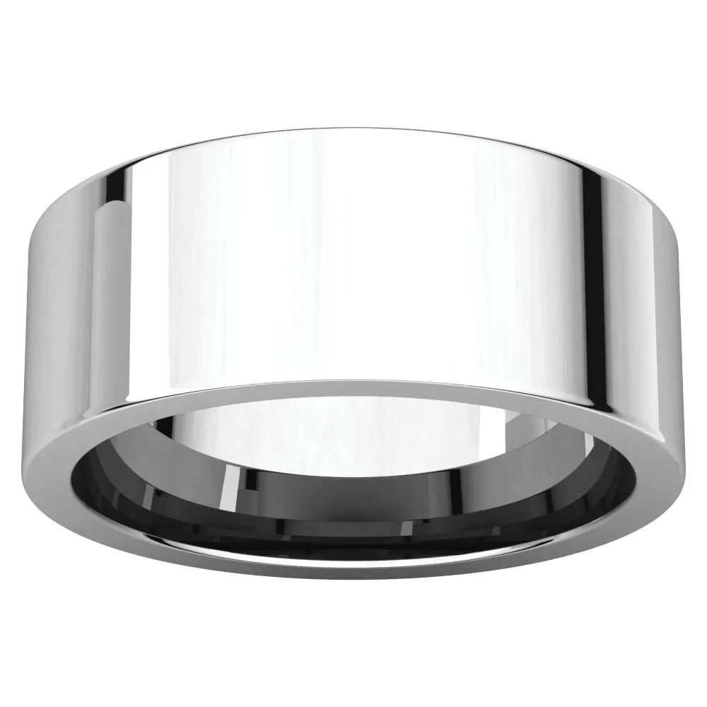 Sterling Silver 8mm Flat Band, Size 9