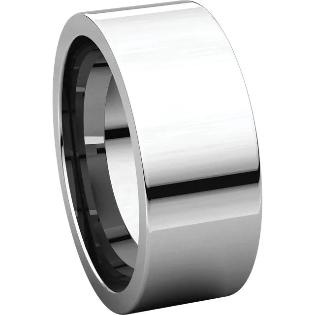 Sterling Silver 8mm Flat Band, Size 9