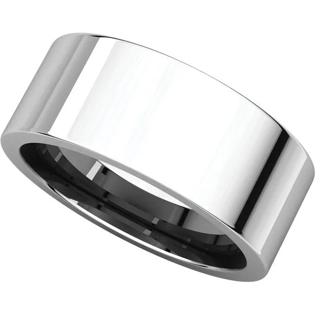 Sterling Silver 8mm Flat Band, Size 9
