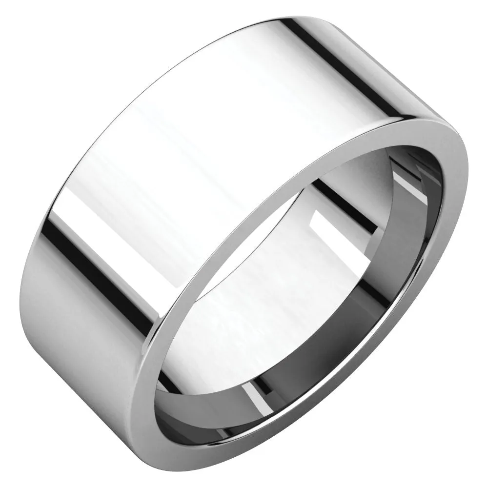 Sterling Silver 8mm Flat Band, Size 9