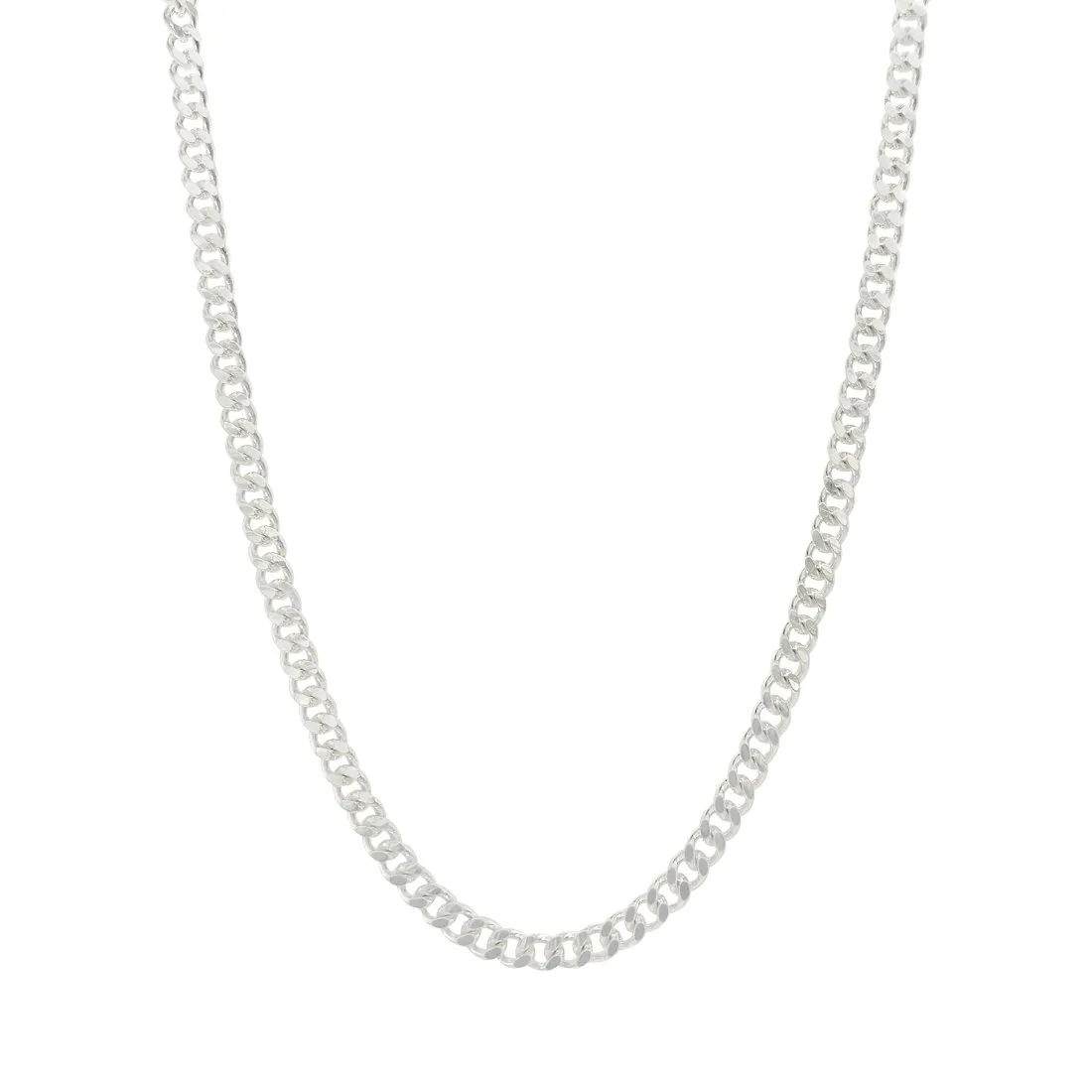 Sterling Silver Curb Necklace 45cm