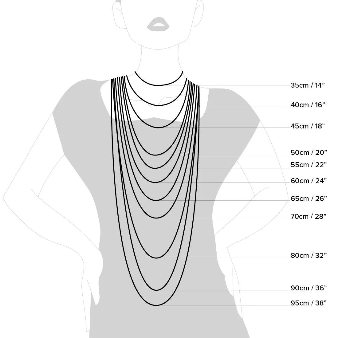 Sterling Silver Curb Necklace 45cm