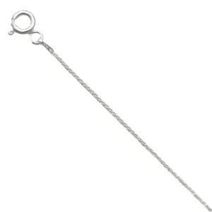 Sterling Silver Spiga 16" Chain | 0.9mm