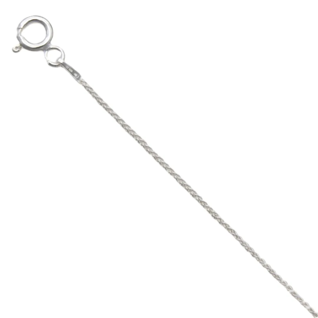 Sterling Silver Spiga 16" Chain | 0.9mm