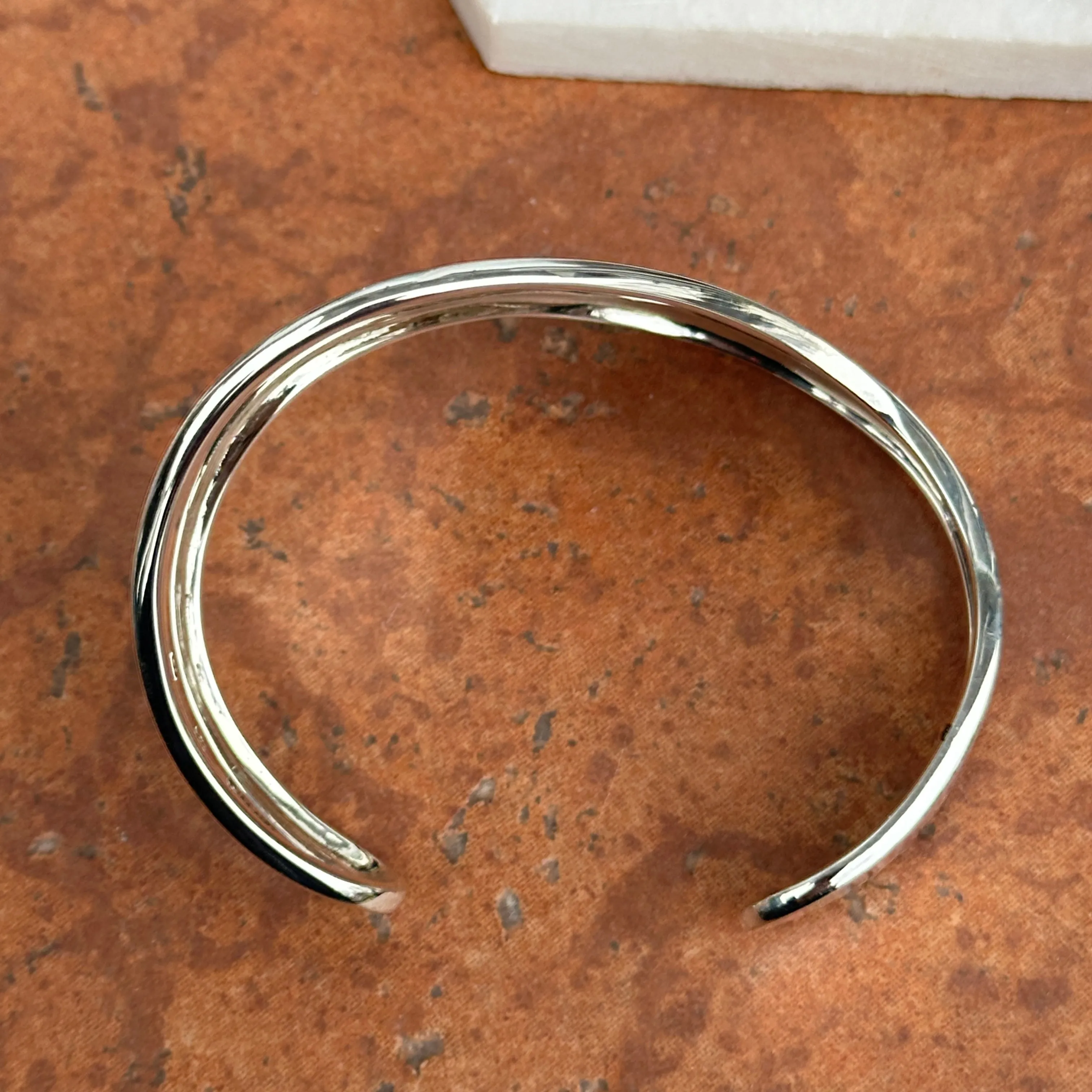 Sterling Silver Wave Design Cuff Bracelet