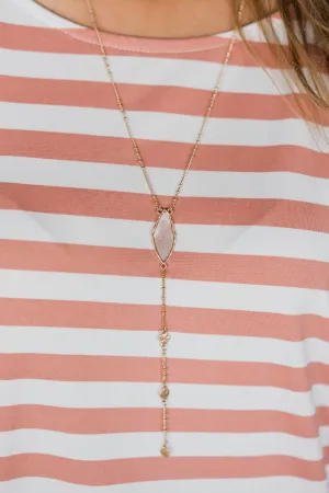 Stone Lariat Necklace