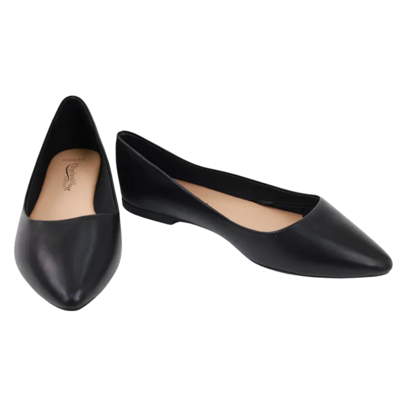 Suede Sleek Point Flats