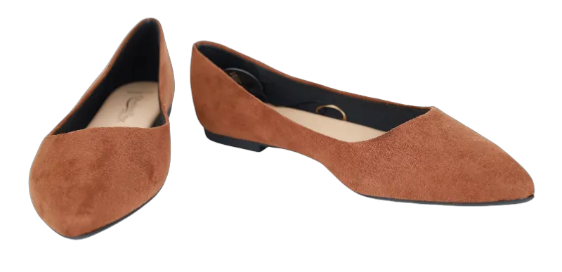 Suede Sleek Point Flats