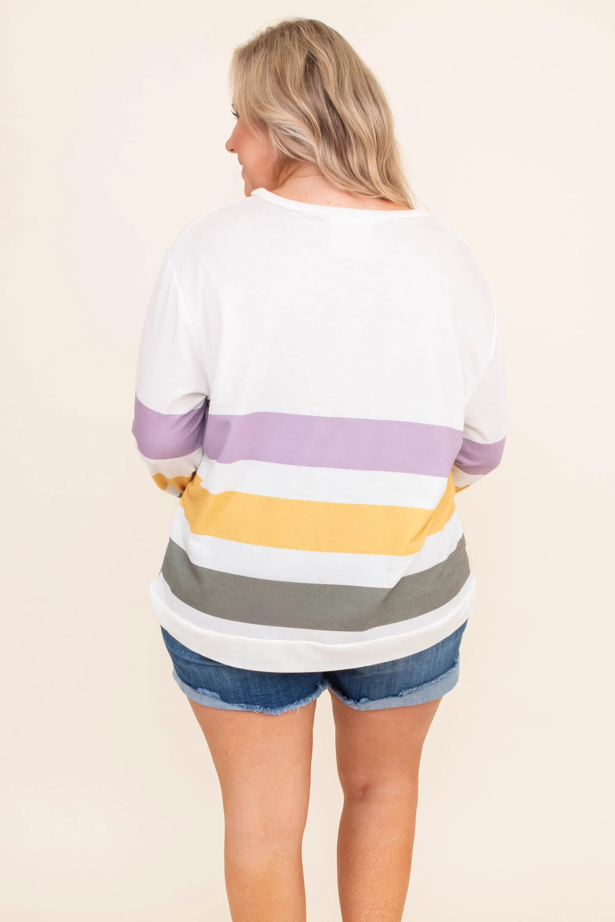 Sunshine State Of Mind Top, Purple-Mustard