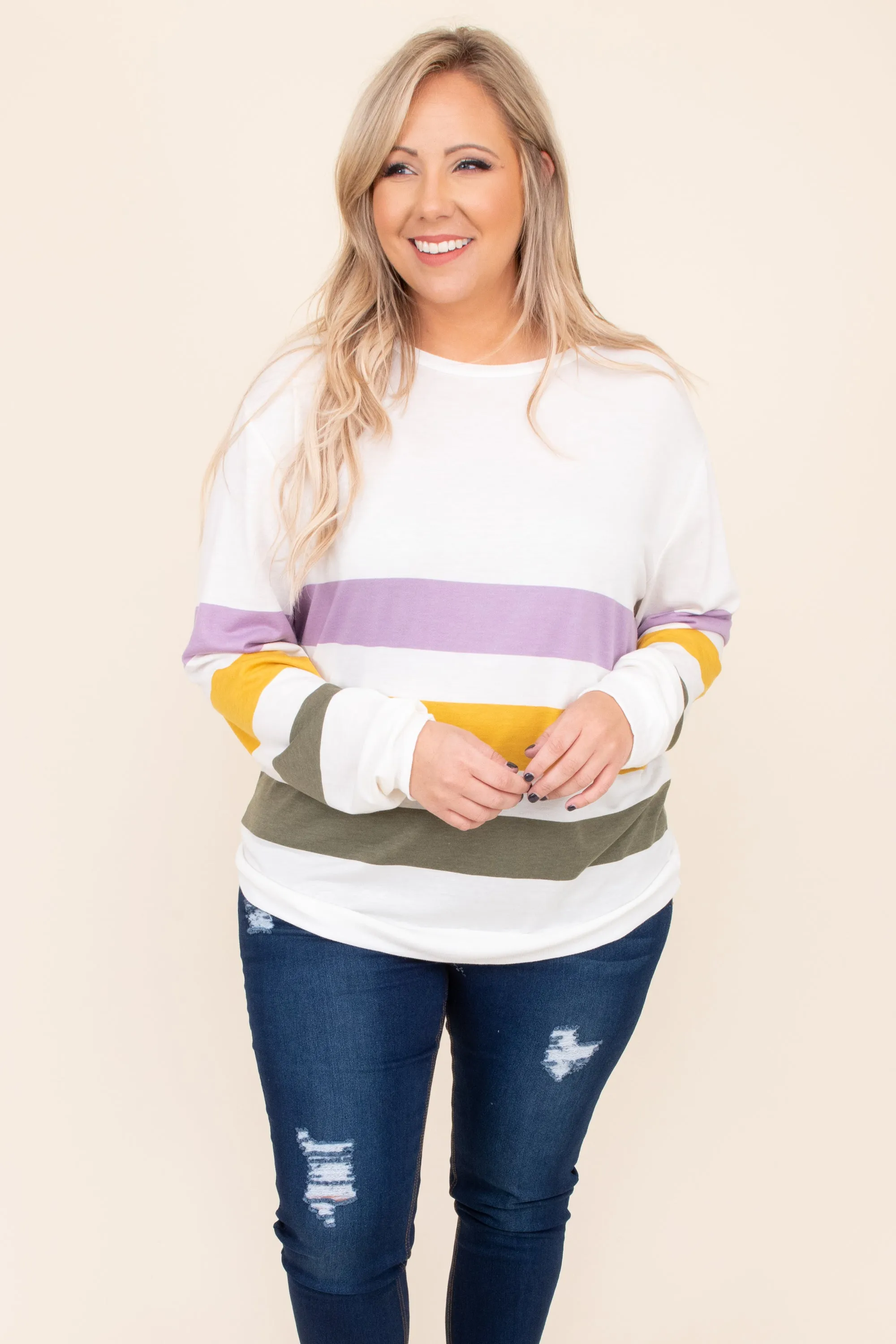 Sunshine State Of Mind Top, Purple-Mustard