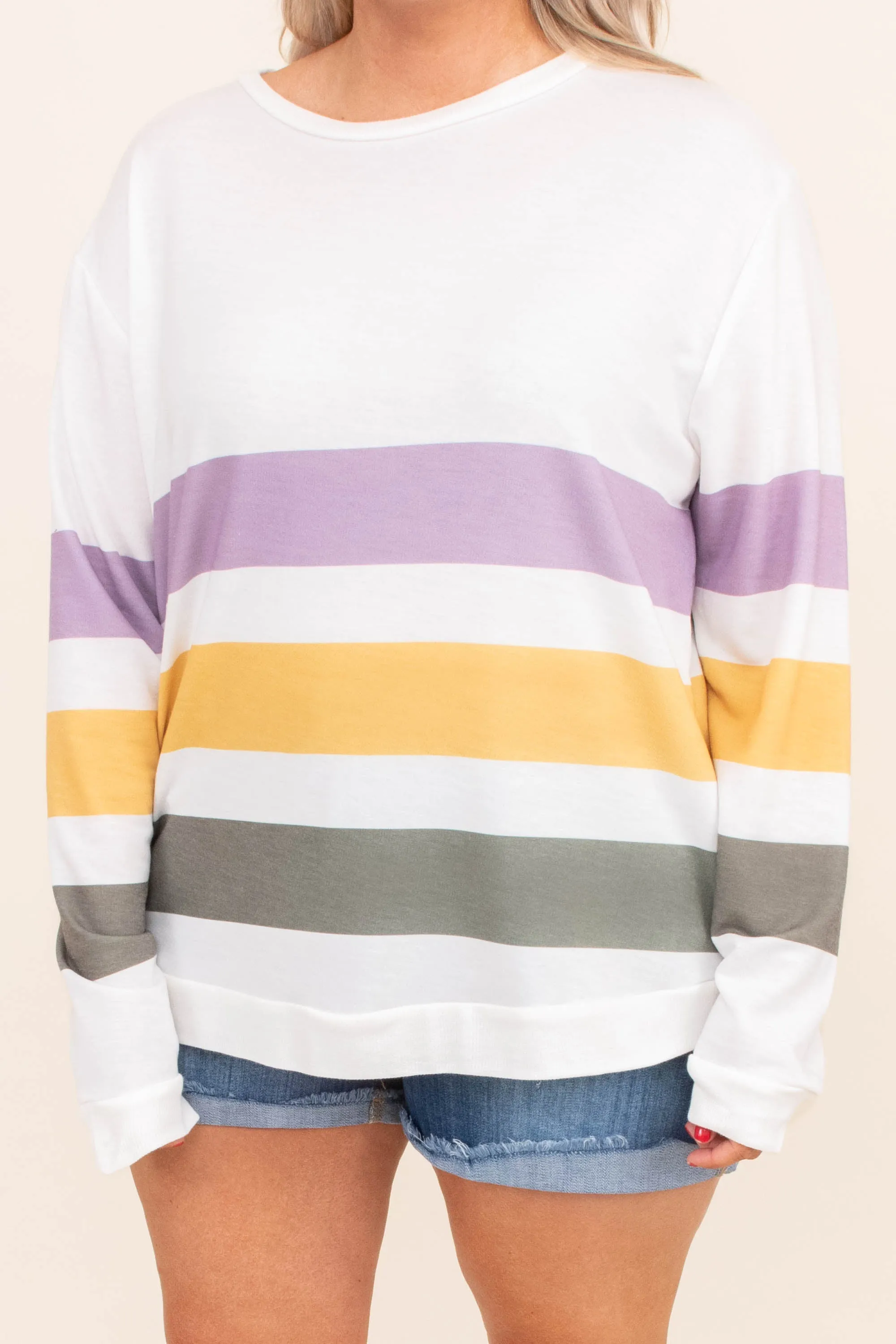 Sunshine State Of Mind Top, Purple-Mustard