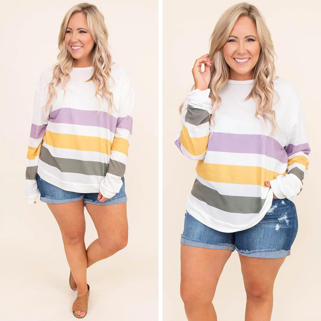 Sunshine State Of Mind Top, Purple-Mustard