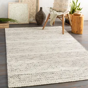 Sylvie Chevron Flatweave Wool Cream/Black Area Rug Kelly Clarkson Home Rug Size: Rectangle 3'6" x 5'6"