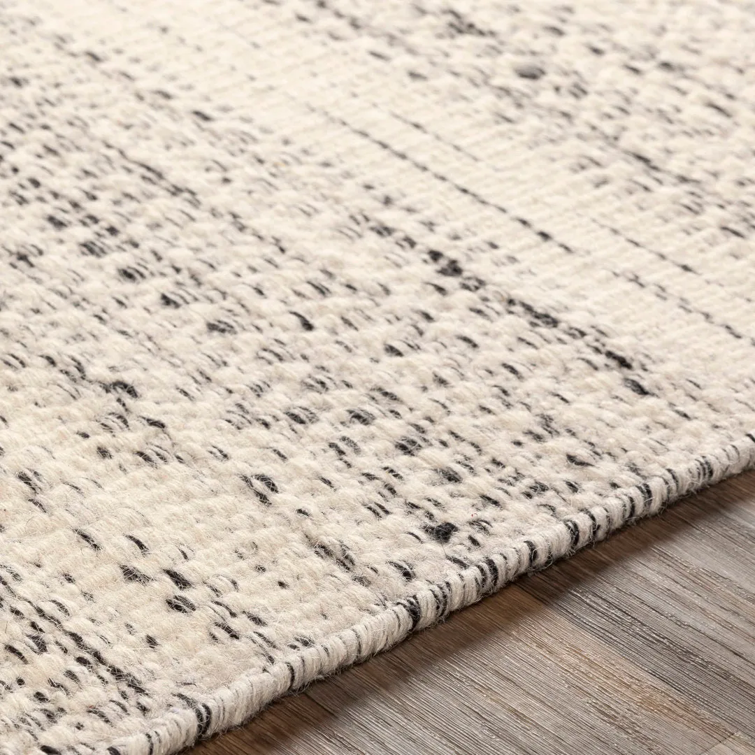Sylvie Chevron Flatweave Wool Cream/Black Area Rug Kelly Clarkson Home Rug Size: Rectangle 3'6" x 5'6"