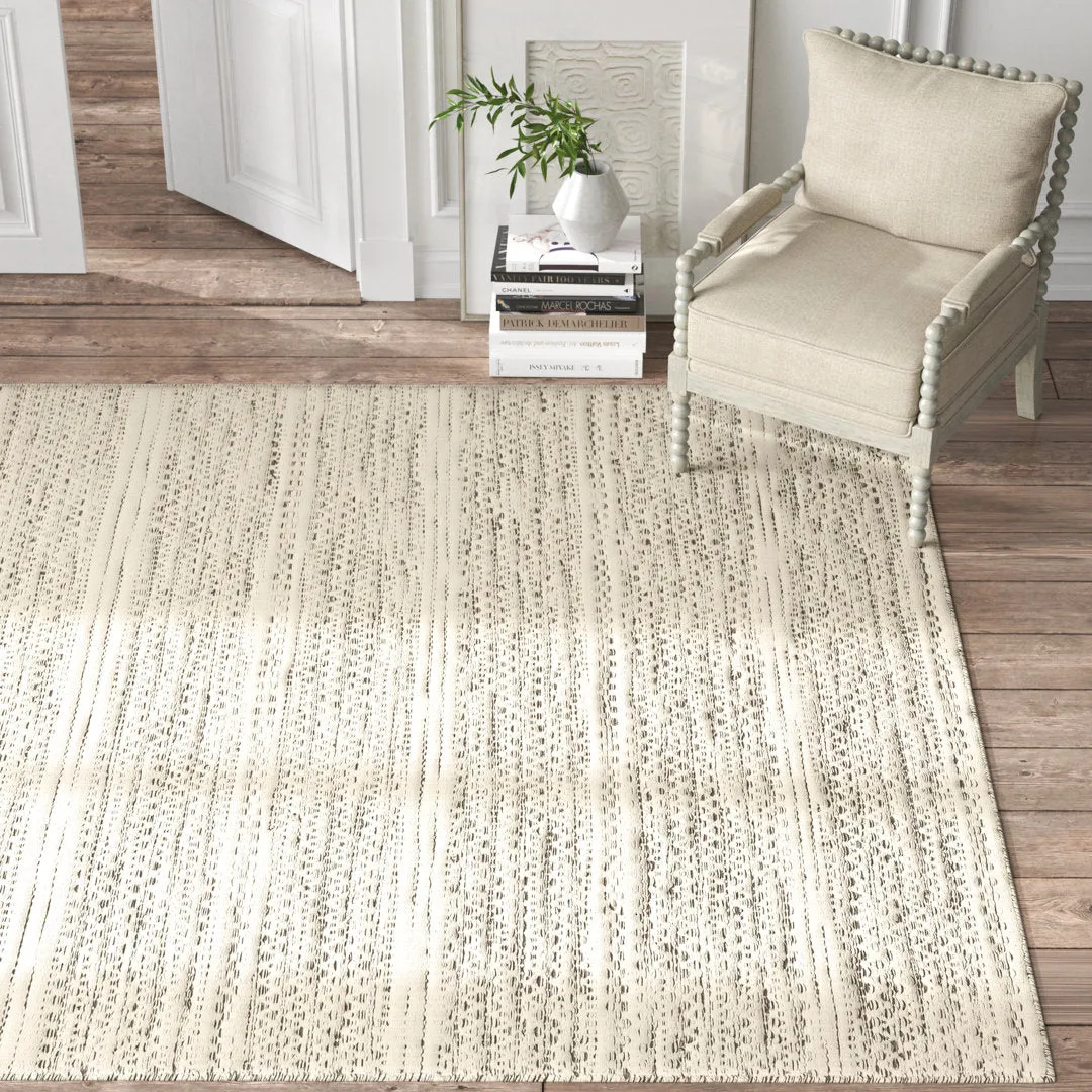 Sylvie Chevron Flatweave Wool Cream/Black Area Rug Kelly Clarkson Home Rug Size: Rectangle 3'6" x 5'6"