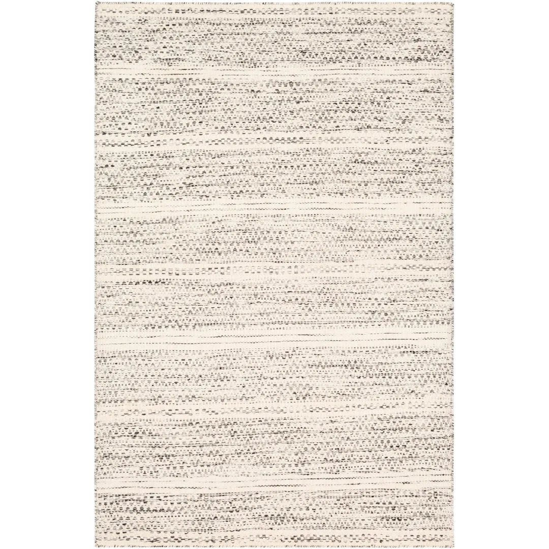 Sylvie Chevron Flatweave Wool Cream/Black Area Rug Kelly Clarkson Home Rug Size: Rectangle 3'6" x 5'6"