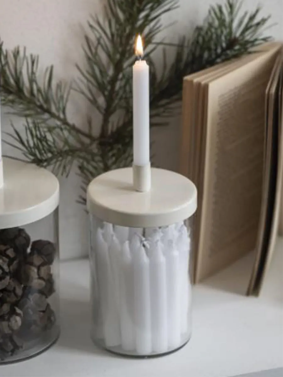 Tapered Candles 4pk - White