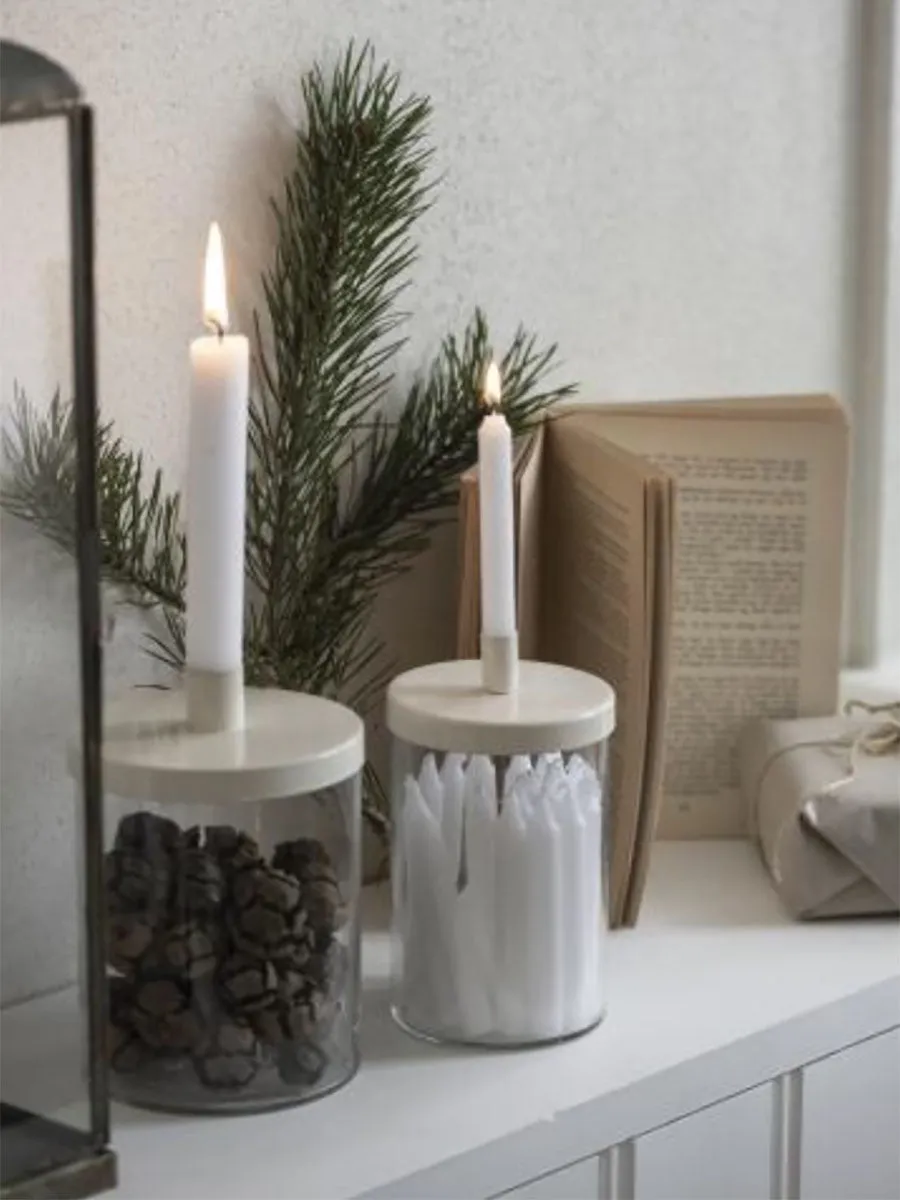 Tapered Candles 4pk - White