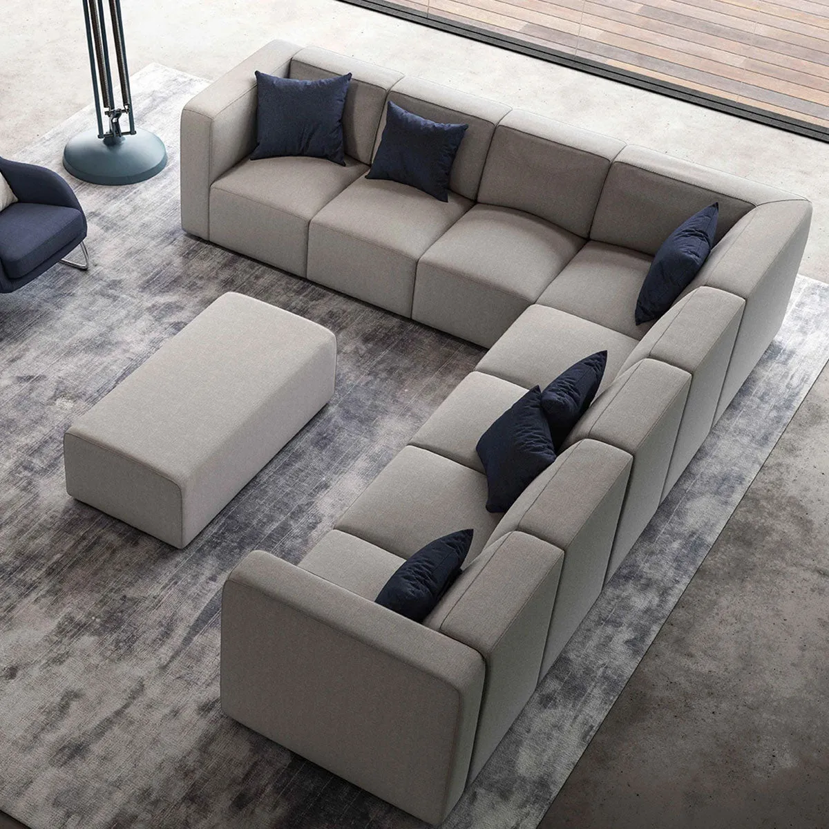 THE BRUCE SECTIONAL 5-SEAT   CORNER