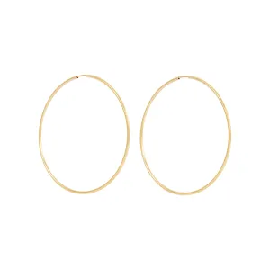 Thin Hoop Earrings - Gold