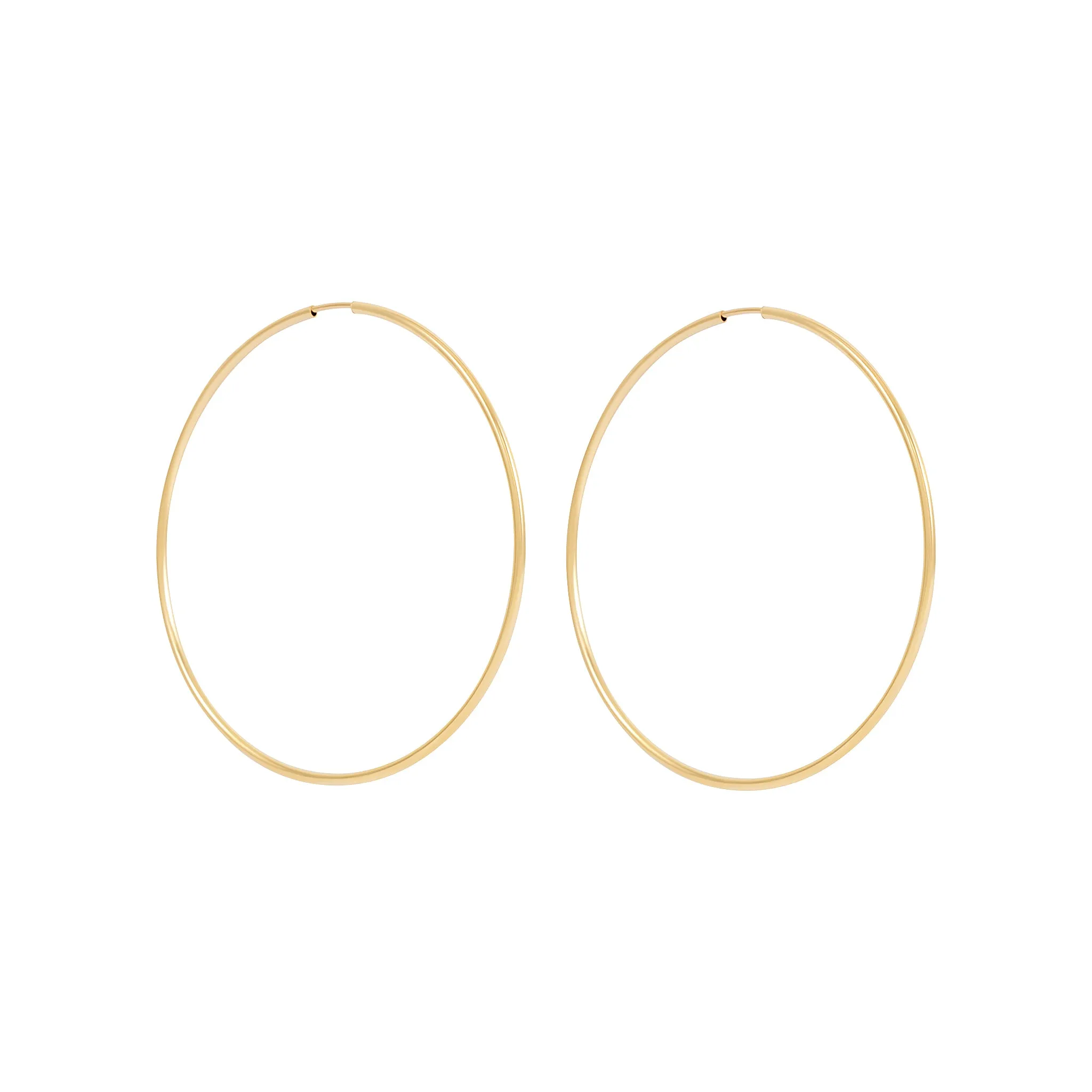 Thin Hoop Earrings - Gold
