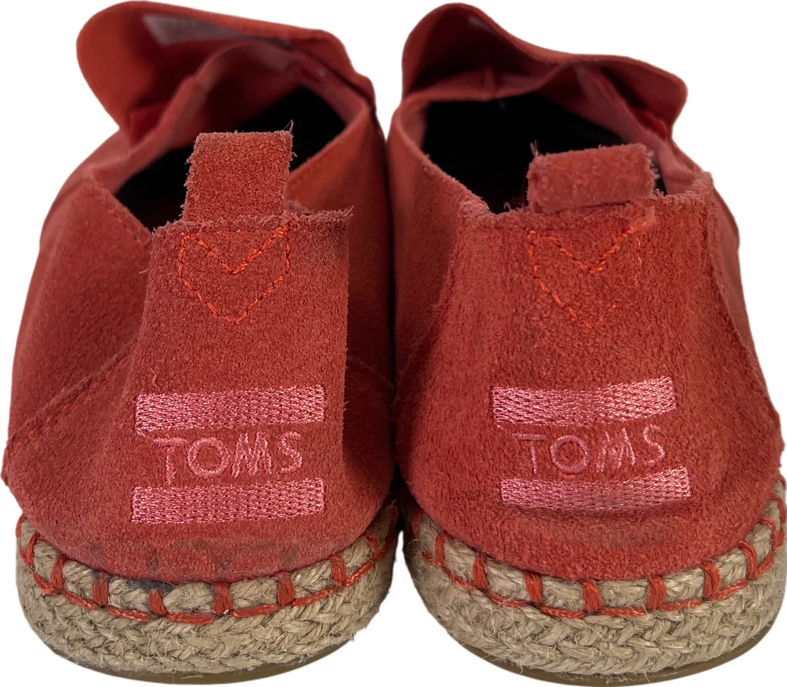Toms Women’s Pink Suede Espadrille Loafer Flats - 8