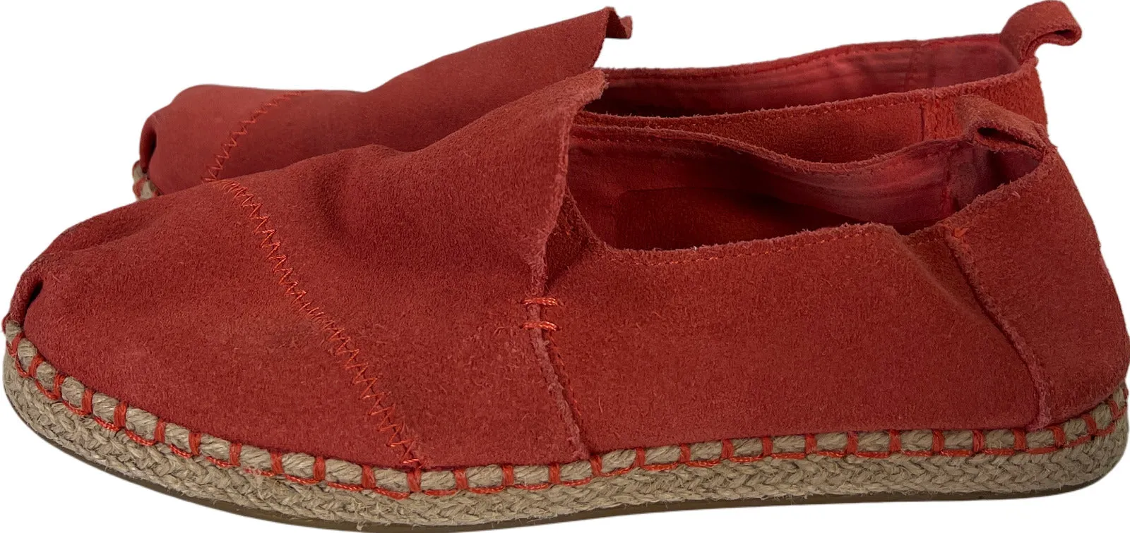 Toms Women’s Pink Suede Espadrille Loafer Flats - 8