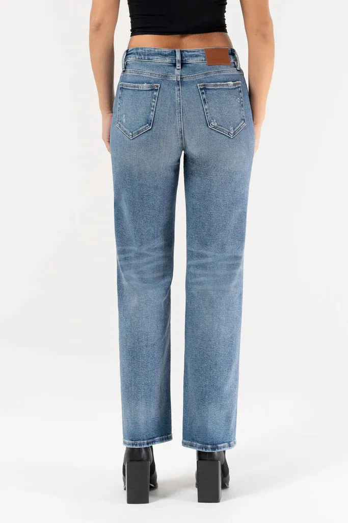 Tracey Mid Rise Straight Jeans