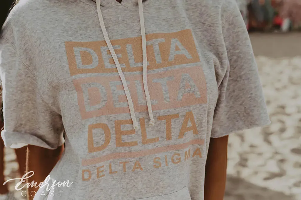 Tri Delta PR Short Sleeve Hoodie