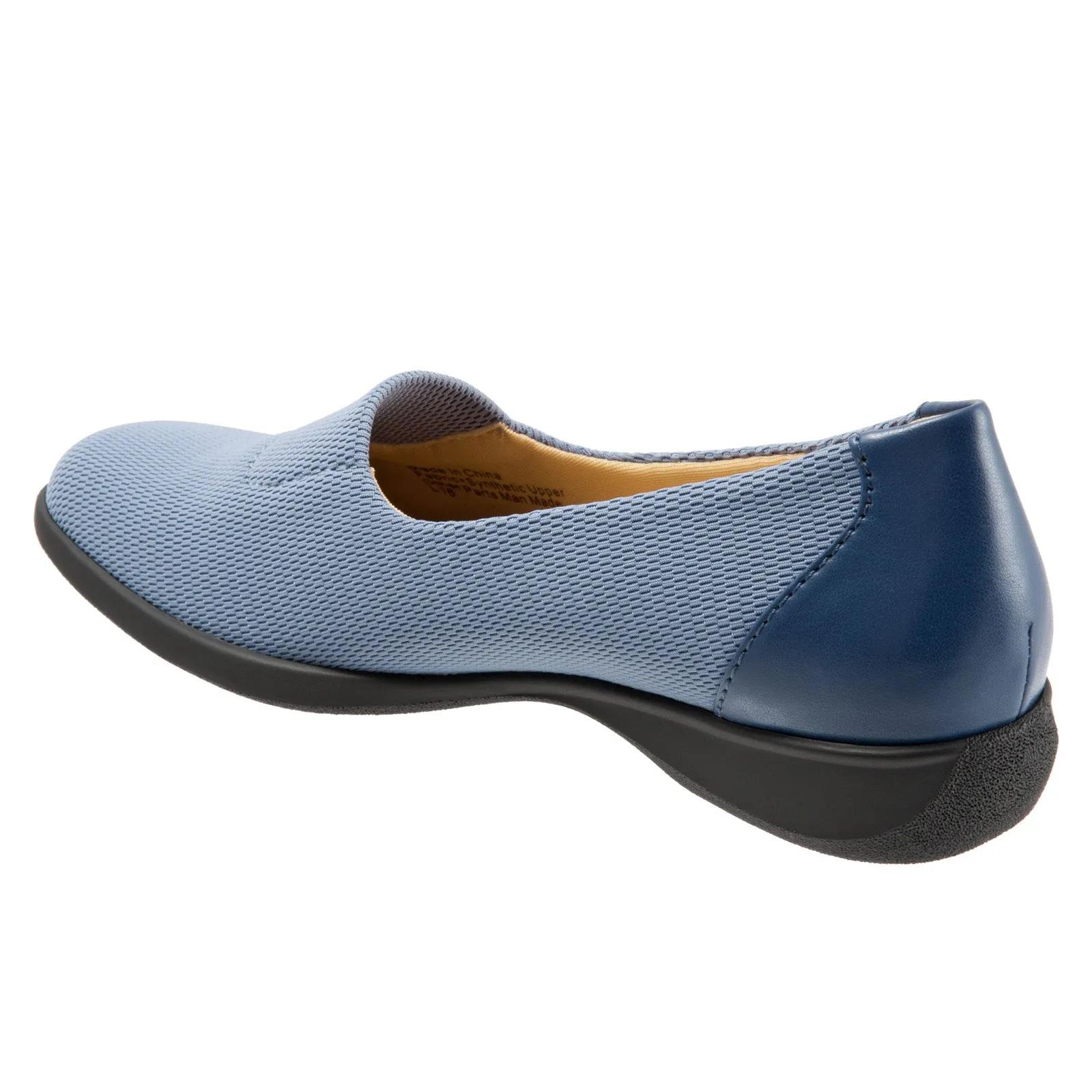 Trotters Jake T1464-433 Womens Blue Extra Wide Mesh Loafer Flats Shoes