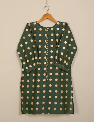 TS-124-Green - Cotton Printed Kurti