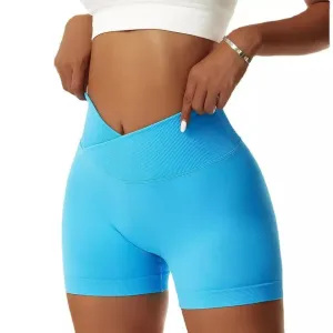 Twinkle High-Waist Crossover Seamless Biker Shorts