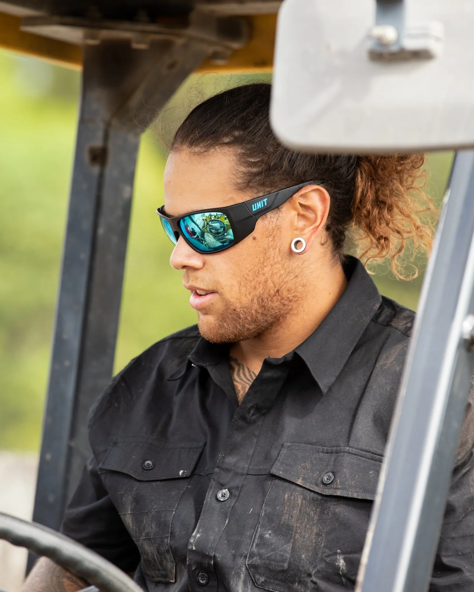 UNIT Combat - Medium Impact Safety Sunglasses - Blue