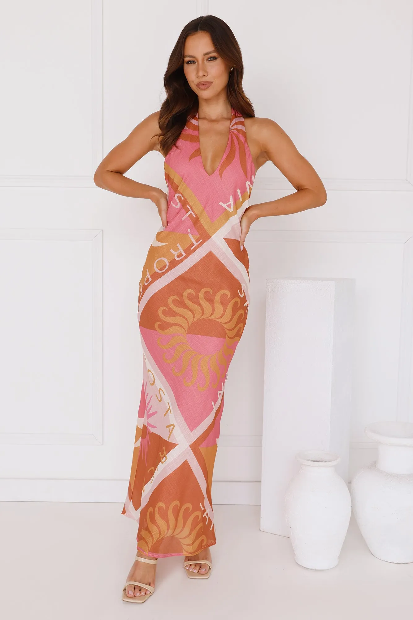 Vacation Vista Halter Maxi Dress Multi